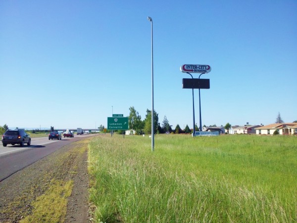 Albany J & M Homes lot - View southbound on I-5