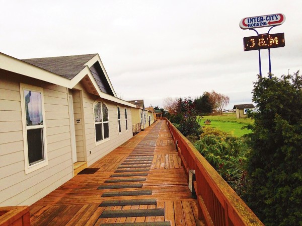 Northbound view of Albany J & M Homes lot